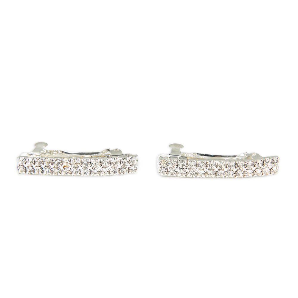 Rhinestone Barrette Pair