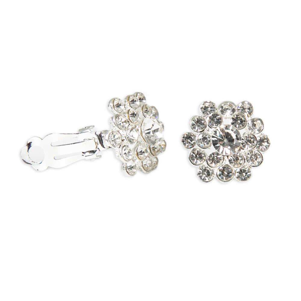 Clip Clear Rhinestone Earring