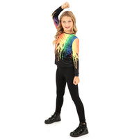 Youth Colorful Paint Drip Long Sleeve Tee