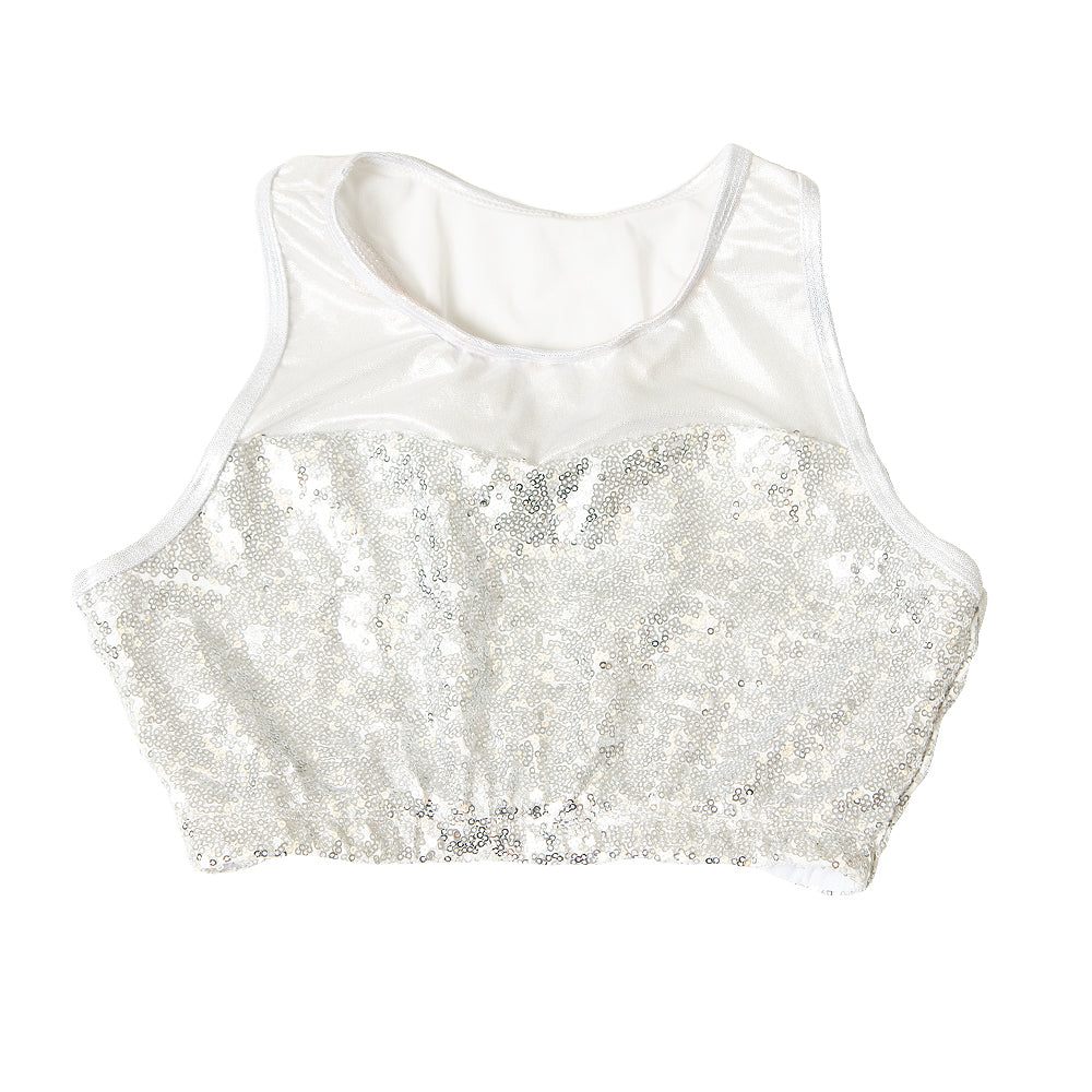 Kids Sequin Mesh Sweetheart Bra