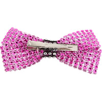 Rhinestone Bow with Contrast Trim