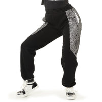 Fishnet Mesh Panel Joggers