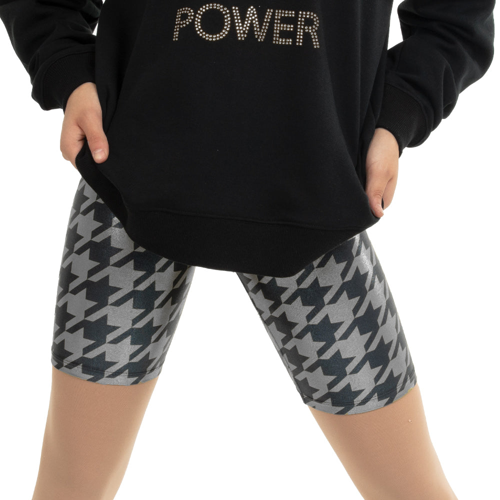 Houndstooth Foil Shorts