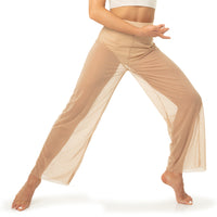 Power Mesh Wide Leg Pant with Attached Brief