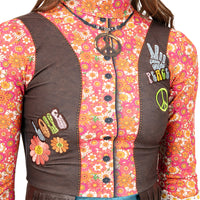 Flower Power Hippie 70s Biketard