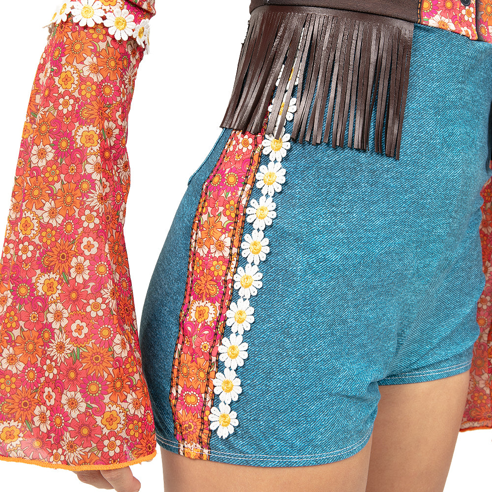 Flower Power Hippie 70s Biketard