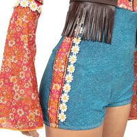 Youth Flower Power Hippie 70s Biketard
