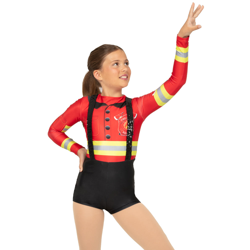 Youth Firefighter Long Sleeve Biketard