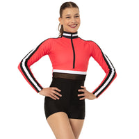 Youth Dynamic Long Sleeve Stripe Biketard